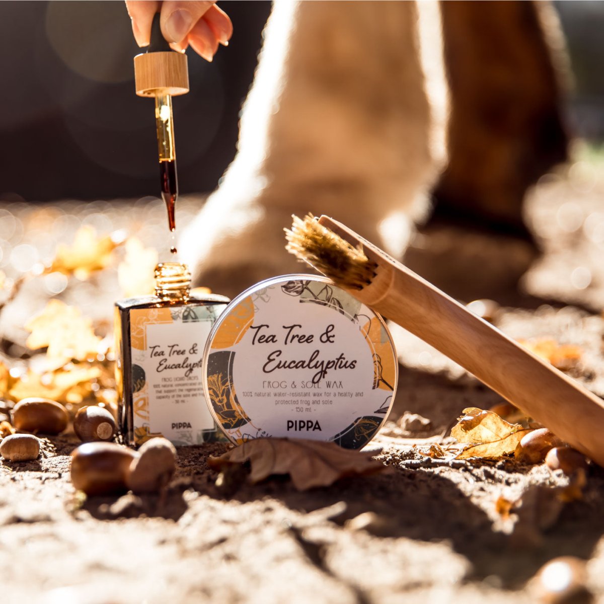 PIPPA Tea Tree & Eucalyptus Straal Vloeistof Druppels - PIPPA Equestrian Soap - Hoefverzorging